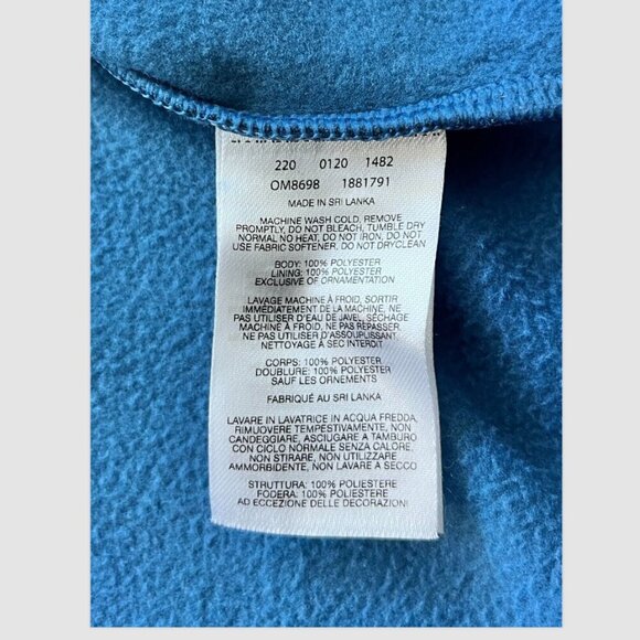 Mountain Hardwear Norse Peak Full-Zip Hoodie Size M Blue Tan Fleece Jacket - Picture 8 of 9